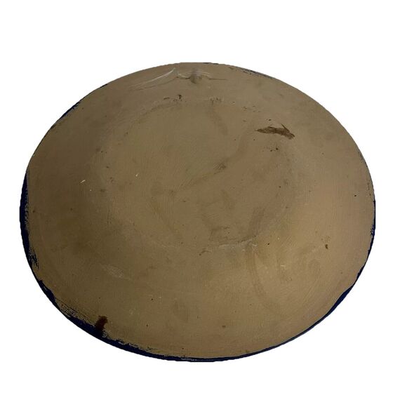 Mexican Pottery Large Hanging 17 Inch Plate Hand Painted Dolphins Display Signed - Picture 4 of 4